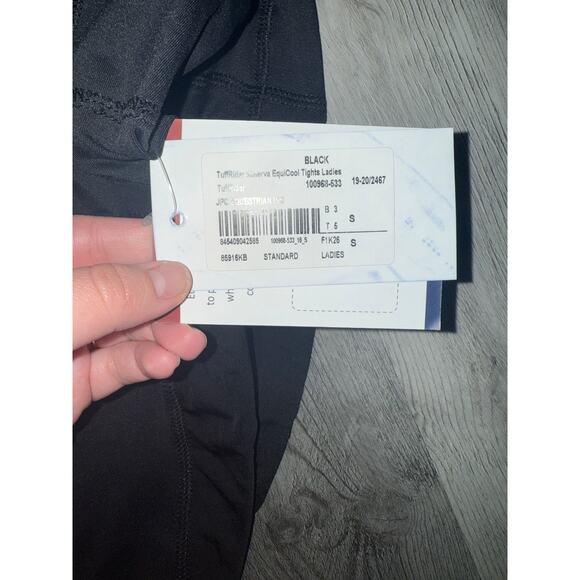 NWT TuffRider Ladies Minerva EquiCool Tights in Black Size Small - Picture 5 of 7